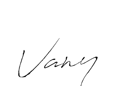 Design your own signature with our free online signature maker. With this signature software, you can create a handwritten (Antro_Vectra) signature for name Vany. Vany signature style 6 images and pictures png