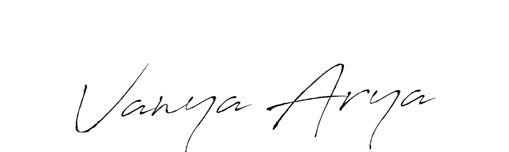 Vanya Arya stylish signature style. Best Handwritten Sign (Antro_Vectra) for my name. Handwritten Signature Collection Ideas for my name Vanya Arya. Vanya Arya signature style 6 images and pictures png