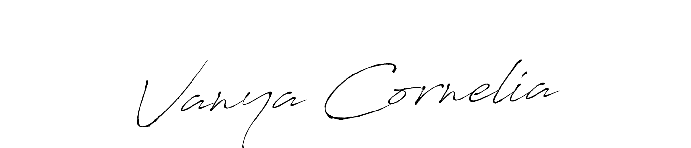 Vanya Cornelia stylish signature style. Best Handwritten Sign (Antro_Vectra) for my name. Handwritten Signature Collection Ideas for my name Vanya Cornelia. Vanya Cornelia signature style 6 images and pictures png