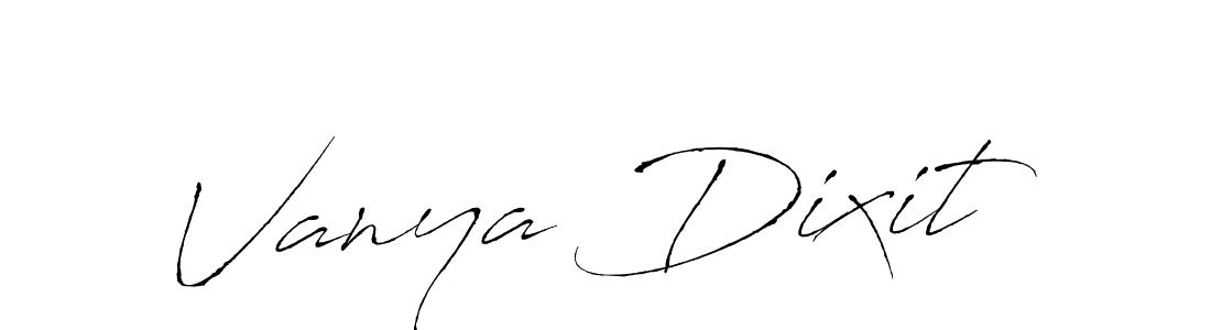 Use a signature maker to create a handwritten signature online. With this signature software, you can design (Antro_Vectra) your own signature for name Vanya Dixit. Vanya Dixit signature style 6 images and pictures png