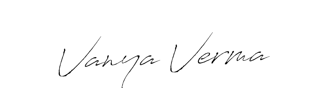 It looks lik you need a new signature style for name Vanya Verma. Design unique handwritten (Antro_Vectra) signature with our free signature maker in just a few clicks. Vanya Verma signature style 6 images and pictures png