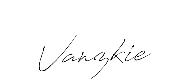 Design your own signature with our free online signature maker. With this signature software, you can create a handwritten (Antro_Vectra) signature for name Vanzkie. Vanzkie signature style 6 images and pictures png