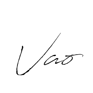 Make a beautiful signature design for name Vao. With this signature (Antro_Vectra) style, you can create a handwritten signature for free. Vao signature style 6 images and pictures png