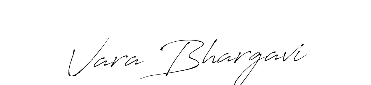 How to make Vara Bhargavi name signature. Use Antro_Vectra style for creating short signs online. This is the latest handwritten sign. Vara Bhargavi signature style 6 images and pictures png
