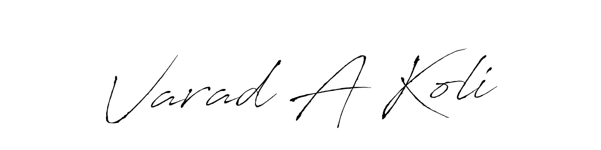 How to make Varad A Koli name signature. Use Antro_Vectra style for creating short signs online. This is the latest handwritten sign. Varad A Koli signature style 6 images and pictures png