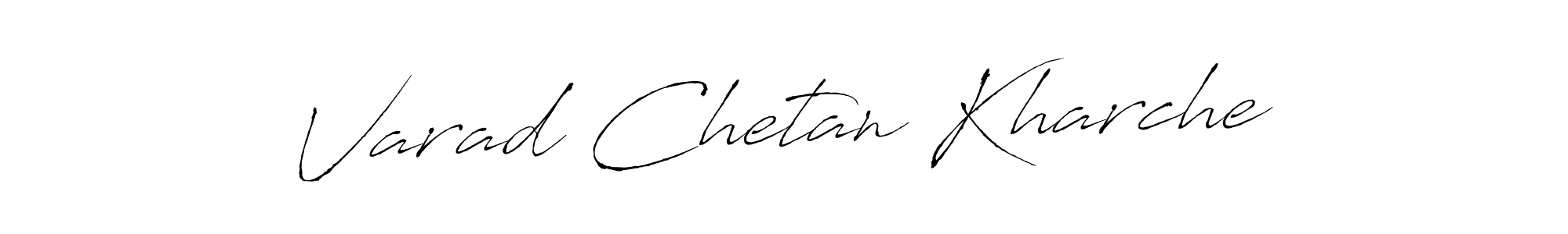 How to make Varad Chetan Kharche name signature. Use Antro_Vectra style for creating short signs online. This is the latest handwritten sign. Varad Chetan Kharche signature style 6 images and pictures png