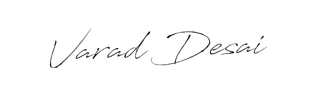 How to make Varad Desai name signature. Use Antro_Vectra style for creating short signs online. This is the latest handwritten sign. Varad Desai signature style 6 images and pictures png