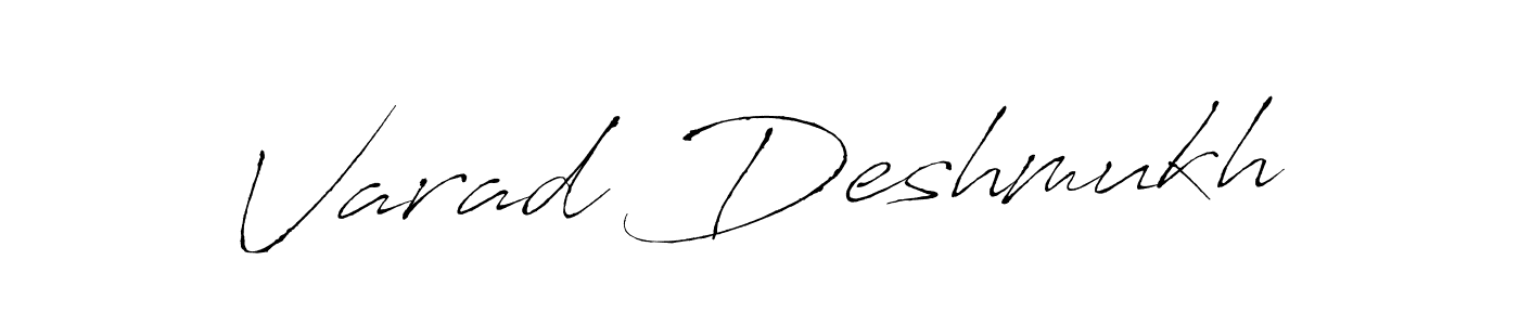 Make a beautiful signature design for name Varad Deshmukh. With this signature (Antro_Vectra) style, you can create a handwritten signature for free. Varad Deshmukh signature style 6 images and pictures png