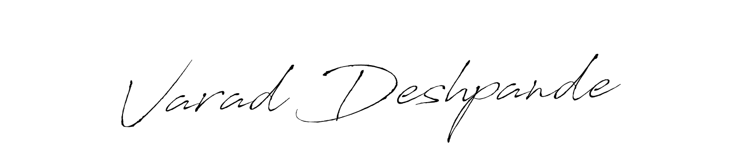 The best way (Antro_Vectra) to make a short signature is to pick only two or three words in your name. The name Varad Deshpande include a total of six letters. For converting this name. Varad Deshpande signature style 6 images and pictures png