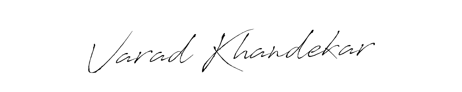 Create a beautiful signature design for name Varad Khandekar. With this signature (Antro_Vectra) fonts, you can make a handwritten signature for free. Varad Khandekar signature style 6 images and pictures png