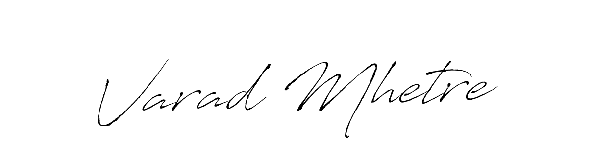 The best way (Antro_Vectra) to make a short signature is to pick only two or three words in your name. The name Varad Mhetre include a total of six letters. For converting this name. Varad Mhetre signature style 6 images and pictures png