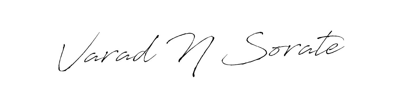 Create a beautiful signature design for name Varad N Sorate. With this signature (Antro_Vectra) fonts, you can make a handwritten signature for free. Varad N Sorate signature style 6 images and pictures png