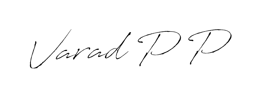 Create a beautiful signature design for name Varad P P. With this signature (Antro_Vectra) fonts, you can make a handwritten signature for free. Varad P P signature style 6 images and pictures png