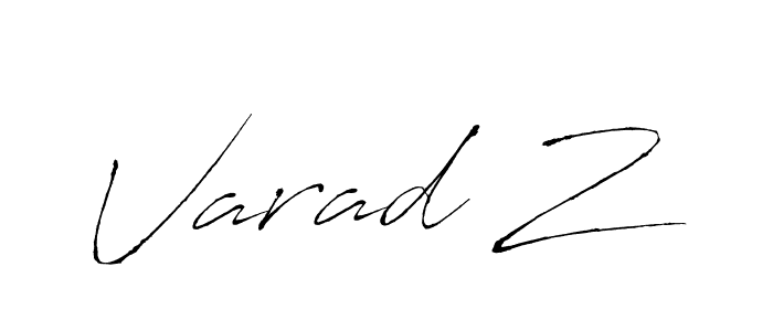 How to make Varad Z name signature. Use Antro_Vectra style for creating short signs online. This is the latest handwritten sign. Varad Z signature style 6 images and pictures png