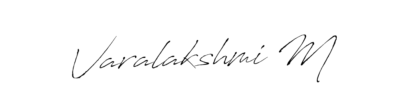 How to make Varalakshmi M signature? Antro_Vectra is a professional autograph style. Create handwritten signature for Varalakshmi M name. Varalakshmi M signature style 6 images and pictures png