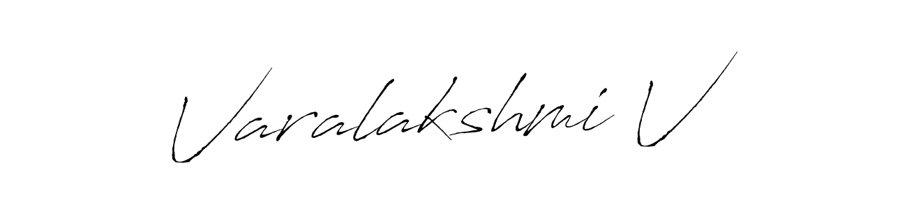 How to make Varalakshmi V name signature. Use Antro_Vectra style for creating short signs online. This is the latest handwritten sign. Varalakshmi V signature style 6 images and pictures png