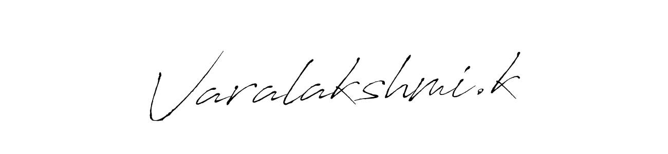 Design your own signature with our free online signature maker. With this signature software, you can create a handwritten (Antro_Vectra) signature for name Varalakshmi.k. Varalakshmi.k signature style 6 images and pictures png