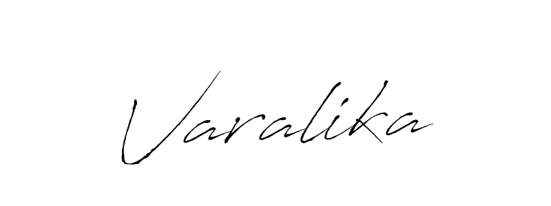 Make a beautiful signature design for name Varalika. With this signature (Antro_Vectra) style, you can create a handwritten signature for free. Varalika signature style 6 images and pictures png