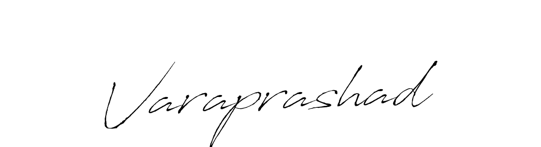 Design your own signature with our free online signature maker. With this signature software, you can create a handwritten (Antro_Vectra) signature for name Varaprashad. Varaprashad signature style 6 images and pictures png