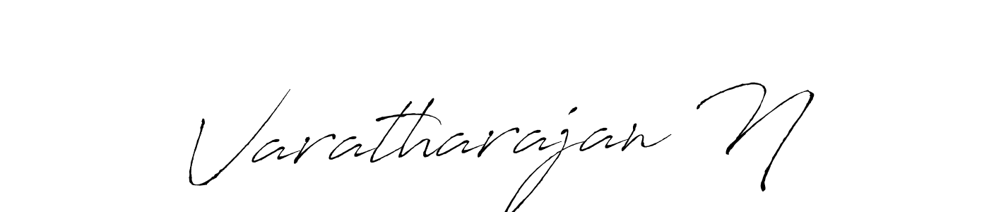 Make a beautiful signature design for name Varatharajan N. With this signature (Antro_Vectra) style, you can create a handwritten signature for free. Varatharajan N signature style 6 images and pictures png