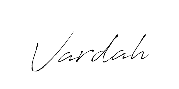 Design your own signature with our free online signature maker. With this signature software, you can create a handwritten (Antro_Vectra) signature for name Vardah. Vardah signature style 6 images and pictures png