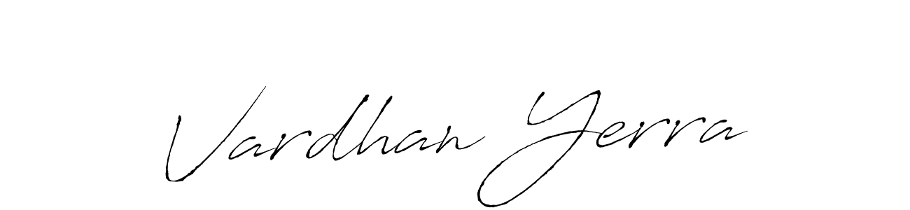 Antro_Vectra is a professional signature style that is perfect for those who want to add a touch of class to their signature. It is also a great choice for those who want to make their signature more unique. Get Vardhan Yerra name to fancy signature for free. Vardhan Yerra signature style 6 images and pictures png