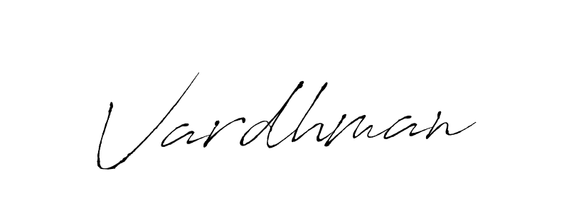 Make a beautiful signature design for name Vardhman. With this signature (Antro_Vectra) style, you can create a handwritten signature for free. Vardhman signature style 6 images and pictures png