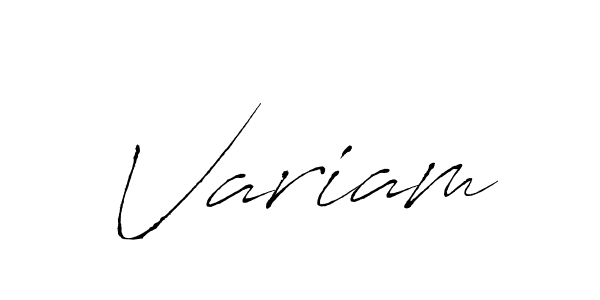 Also we have Variam name is the best signature style. Create professional handwritten signature collection using Antro_Vectra autograph style. Variam signature style 6 images and pictures png