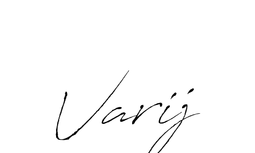 Varij stylish signature style. Best Handwritten Sign (Antro_Vectra) for my name. Handwritten Signature Collection Ideas for my name Varij. Varij signature style 6 images and pictures png