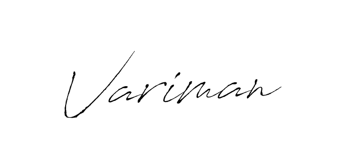 Make a beautiful signature design for name Variman. With this signature (Antro_Vectra) style, you can create a handwritten signature for free. Variman signature style 6 images and pictures png