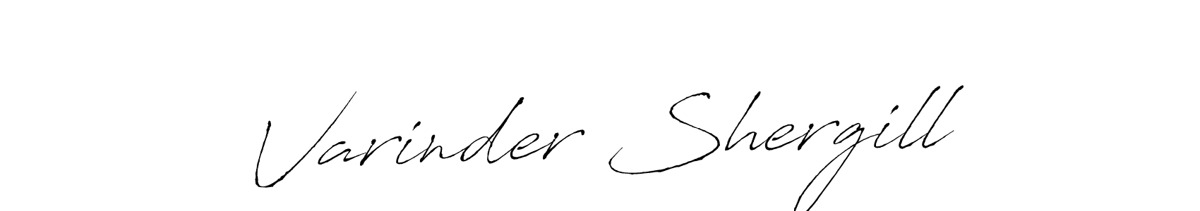 How to make Varinder Shergill name signature. Use Antro_Vectra style for creating short signs online. This is the latest handwritten sign. Varinder Shergill signature style 6 images and pictures png