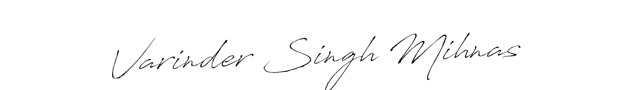 Design your own signature with our free online signature maker. With this signature software, you can create a handwritten (Antro_Vectra) signature for name Varinder Singh Mihnas. Varinder Singh Mihnas signature style 6 images and pictures png