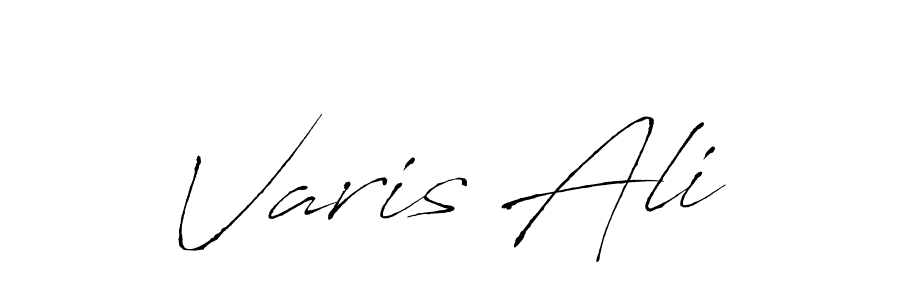 You should practise on your own different ways (Antro_Vectra) to write your name (Varis Ali) in signature. don't let someone else do it for you. Varis Ali signature style 6 images and pictures png