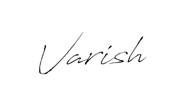 Design your own signature with our free online signature maker. With this signature software, you can create a handwritten (Antro_Vectra) signature for name Varish. Varish signature style 6 images and pictures png