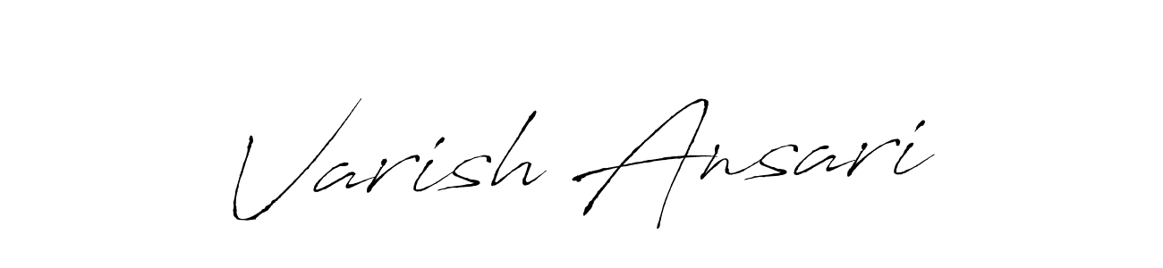 Create a beautiful signature design for name Varish Ansari. With this signature (Antro_Vectra) fonts, you can make a handwritten signature for free. Varish Ansari signature style 6 images and pictures png