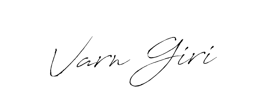 How to make Varn Giri name signature. Use Antro_Vectra style for creating short signs online. This is the latest handwritten sign. Varn Giri signature style 6 images and pictures png