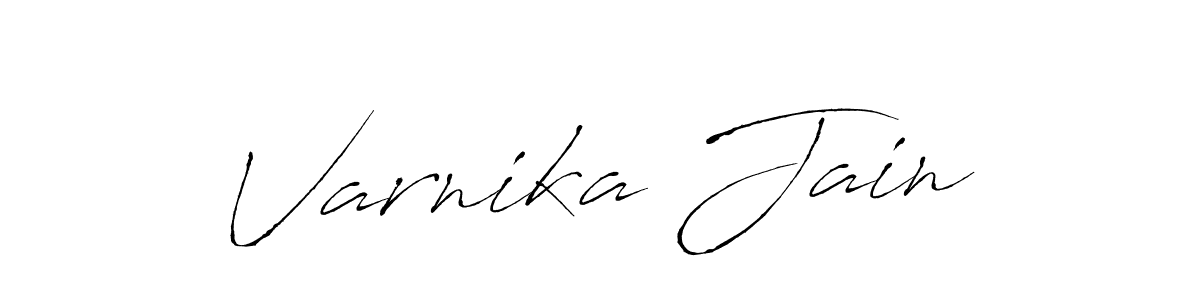 Use a signature maker to create a handwritten signature online. With this signature software, you can design (Antro_Vectra) your own signature for name Varnika Jain. Varnika Jain signature style 6 images and pictures png