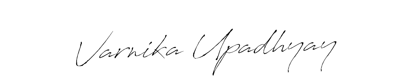 How to make Varnika Upadhyay name signature. Use Antro_Vectra style for creating short signs online. This is the latest handwritten sign. Varnika Upadhyay signature style 6 images and pictures png