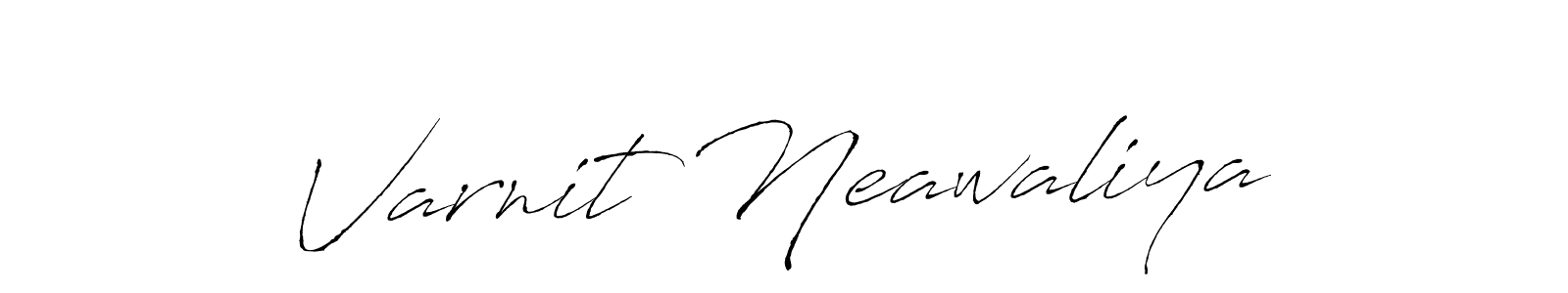 How to make Varnit Neawaliya signature? Antro_Vectra is a professional autograph style. Create handwritten signature for Varnit Neawaliya name. Varnit Neawaliya signature style 6 images and pictures png