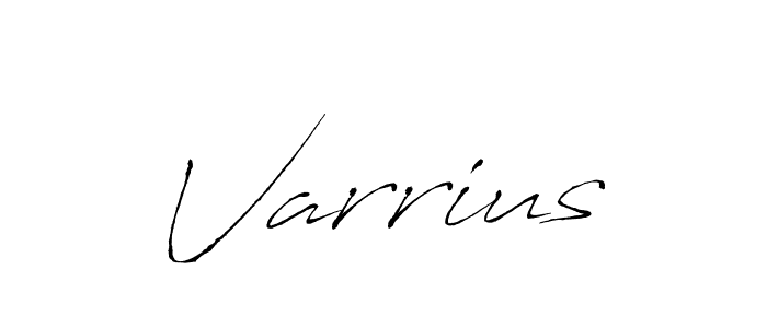 Make a beautiful signature design for name Varrius. With this signature (Antro_Vectra) style, you can create a handwritten signature for free. Varrius signature style 6 images and pictures png