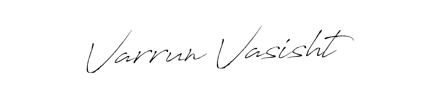 Create a beautiful signature design for name Varrun Vasisht. With this signature (Antro_Vectra) fonts, you can make a handwritten signature for free. Varrun Vasisht signature style 6 images and pictures png