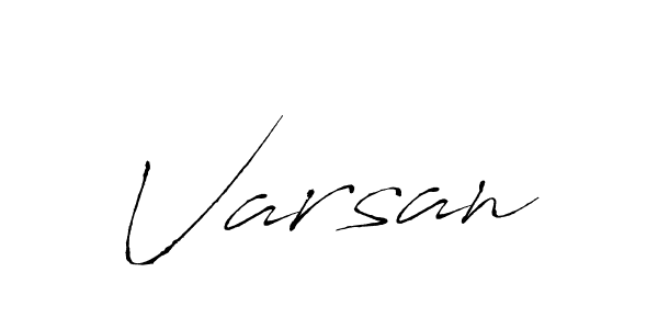 Varsan stylish signature style. Best Handwritten Sign (Antro_Vectra) for my name. Handwritten Signature Collection Ideas for my name Varsan. Varsan signature style 6 images and pictures png