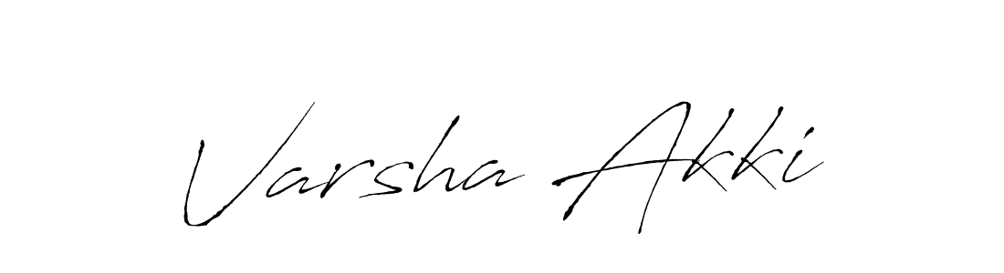 How to make Varsha Akki name signature. Use Antro_Vectra style for creating short signs online. This is the latest handwritten sign. Varsha Akki signature style 6 images and pictures png