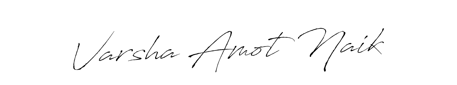 How to make Varsha Amot Naik name signature. Use Antro_Vectra style for creating short signs online. This is the latest handwritten sign. Varsha Amot Naik signature style 6 images and pictures png