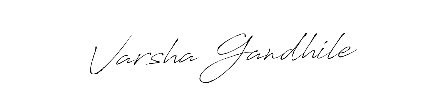 The best way (Antro_Vectra) to make a short signature is to pick only two or three words in your name. The name Varsha Gandhile include a total of six letters. For converting this name. Varsha Gandhile signature style 6 images and pictures png