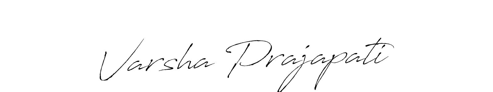 How to make Varsha Prajapati signature? Antro_Vectra is a professional autograph style. Create handwritten signature for Varsha Prajapati name. Varsha Prajapati signature style 6 images and pictures png