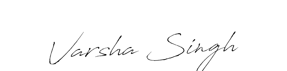 Create a beautiful signature design for name Varsha Singh. With this signature (Antro_Vectra) fonts, you can make a handwritten signature for free. Varsha Singh signature style 6 images and pictures png