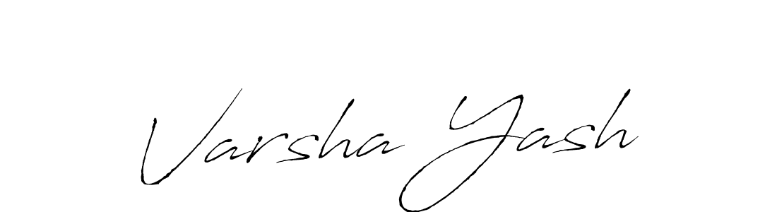 Design your own signature with our free online signature maker. With this signature software, you can create a handwritten (Antro_Vectra) signature for name Varsha Yash. Varsha Yash signature style 6 images and pictures png