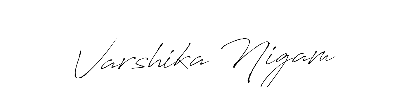 You should practise on your own different ways (Antro_Vectra) to write your name (Varshika Nigam) in signature. don't let someone else do it for you. Varshika Nigam signature style 6 images and pictures png