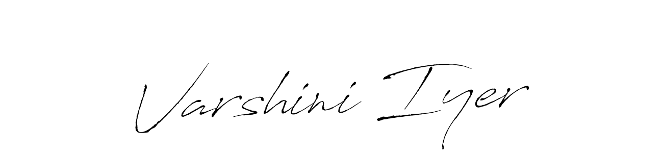 How to make Varshini Iyer name signature. Use Antro_Vectra style for creating short signs online. This is the latest handwritten sign. Varshini Iyer signature style 6 images and pictures png